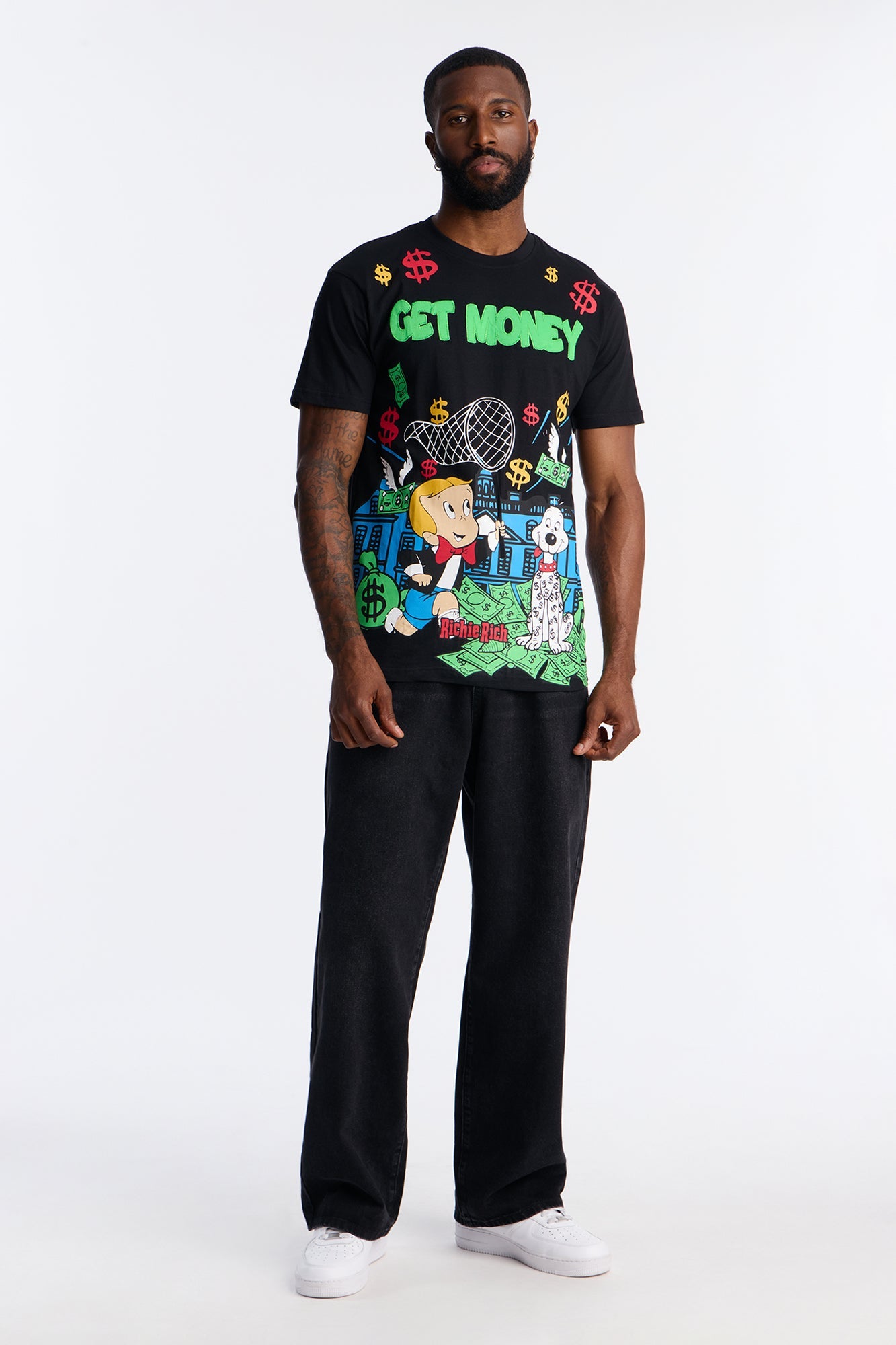 Richie Rich Get Money Short Sleeve Tee - Black