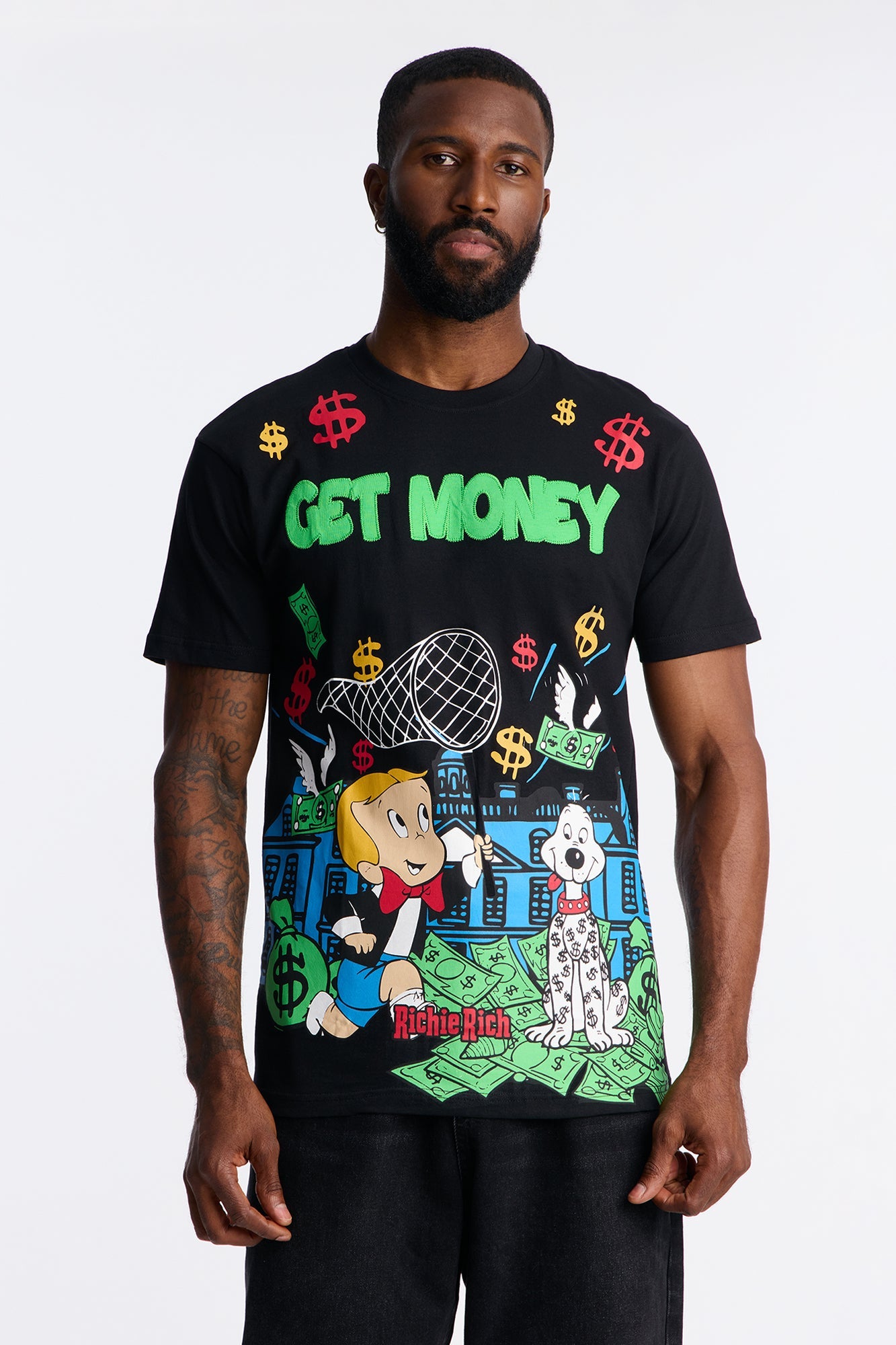 Richie Rich Get Money Short Sleeve Tee - Black