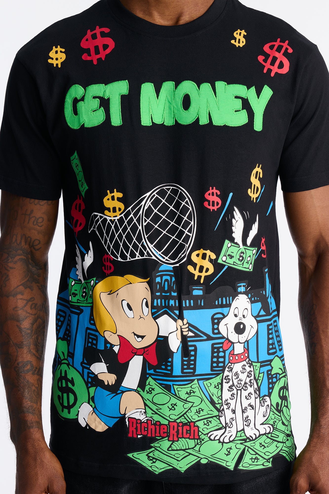 Richie Rich Get Money Short Sleeve Tee - Black
