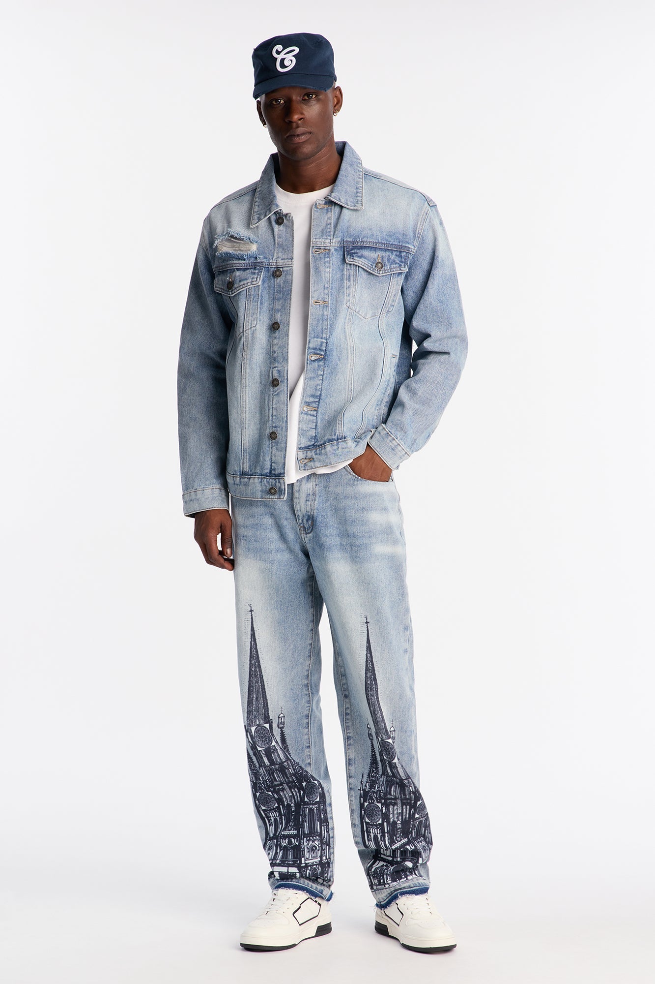 Cathedral Denim Trucker Jacket - Medium Blue Wash