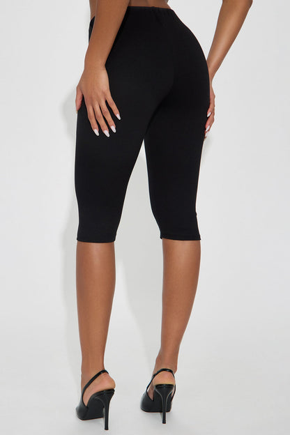 Echo Low Rise Ponte Capri Legging 14″ - Black