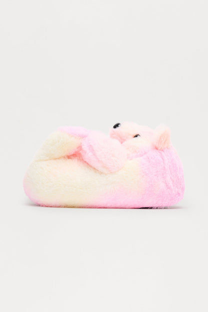 Tie Dye Bear Slippers - Pink