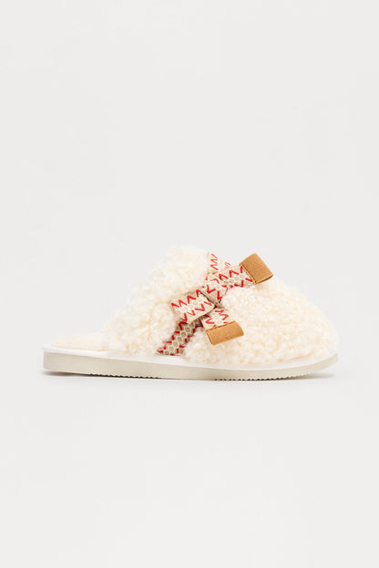 Biscotti Sherpa Slippers - Ivory