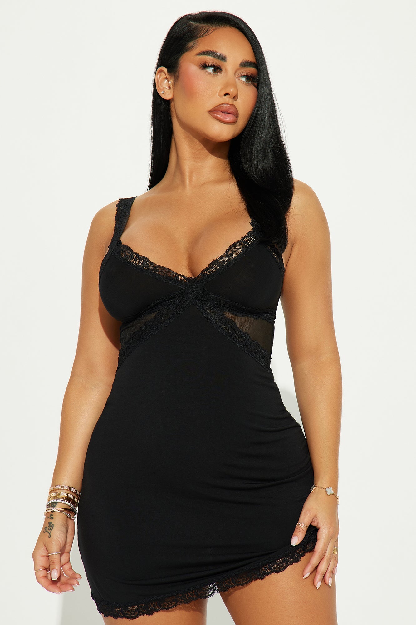 Sultry And Sweet Sleep Cami Dress - Black