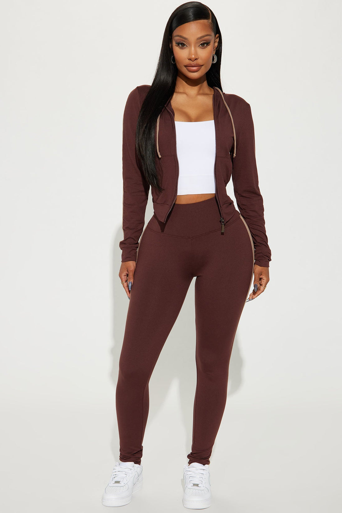 Tennis Courts III Zip Set - Chocolate