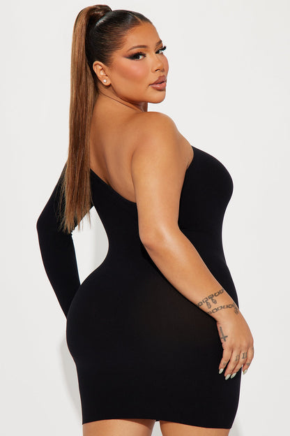 Anna Seamless Mini Dress - Black