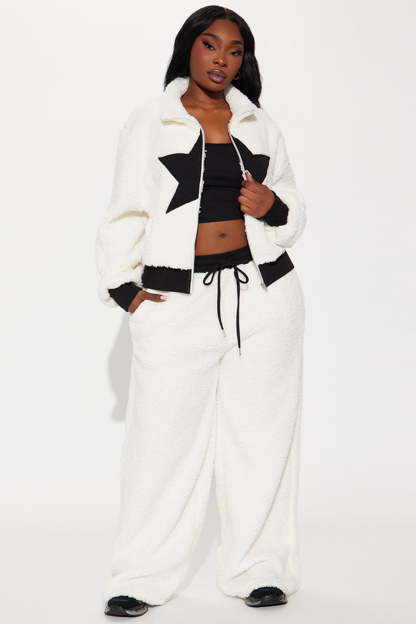 Eternal Star Sherpa Pant Set - Ivory