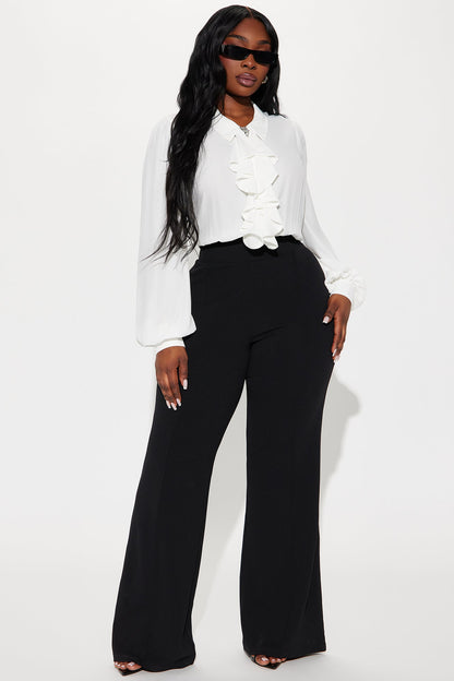 Boss Lady Jumpsuit - White/Black