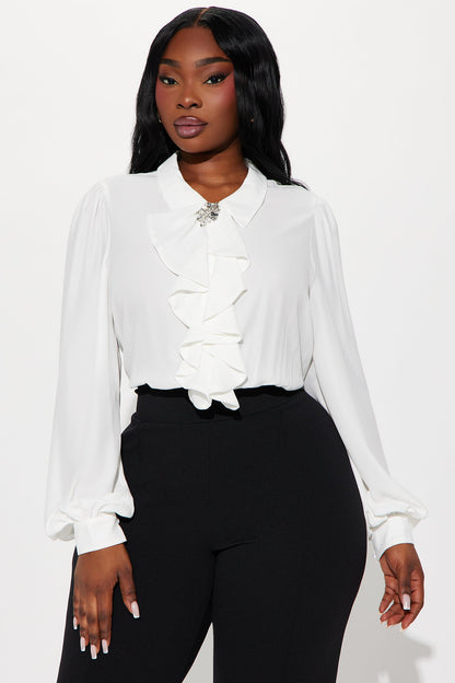 Boss Lady Jumpsuit - White/Black