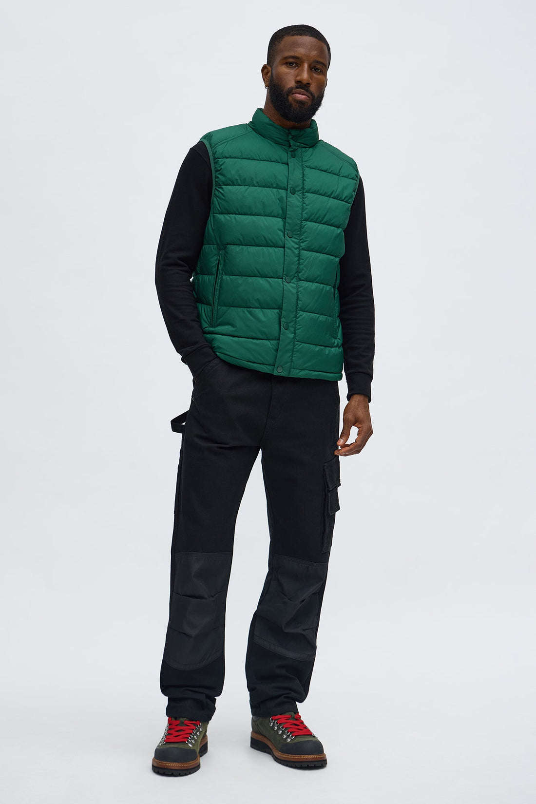 Core State Quilted Vest - Green