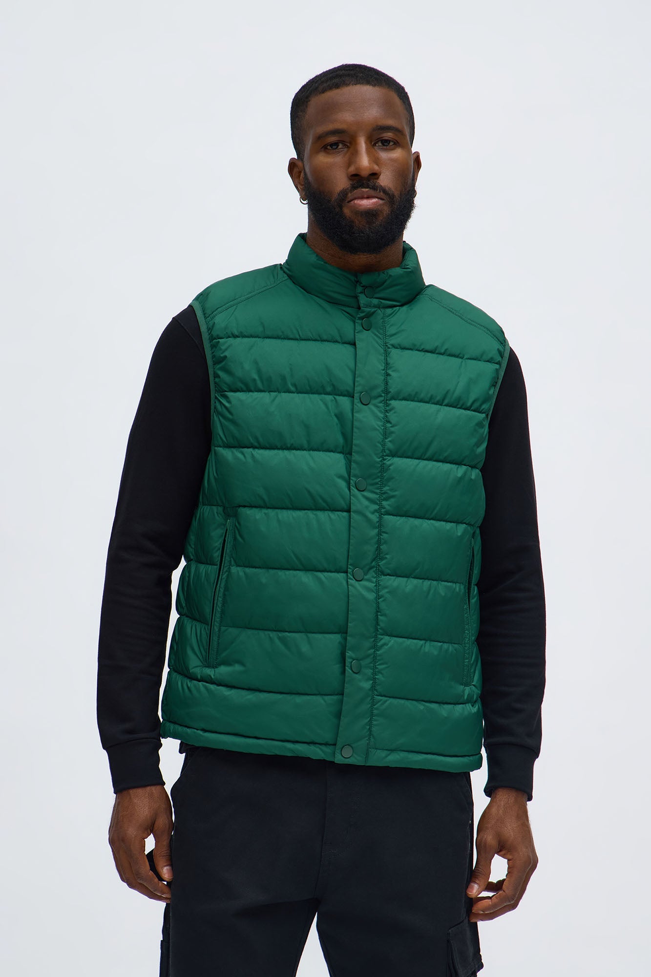 Core State Quilted Vest - Green