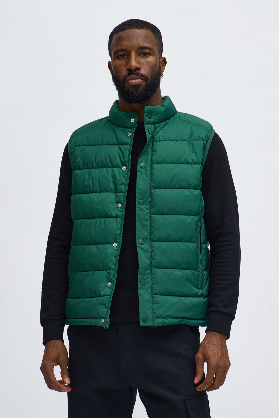 Core State Quilted Vest - Green