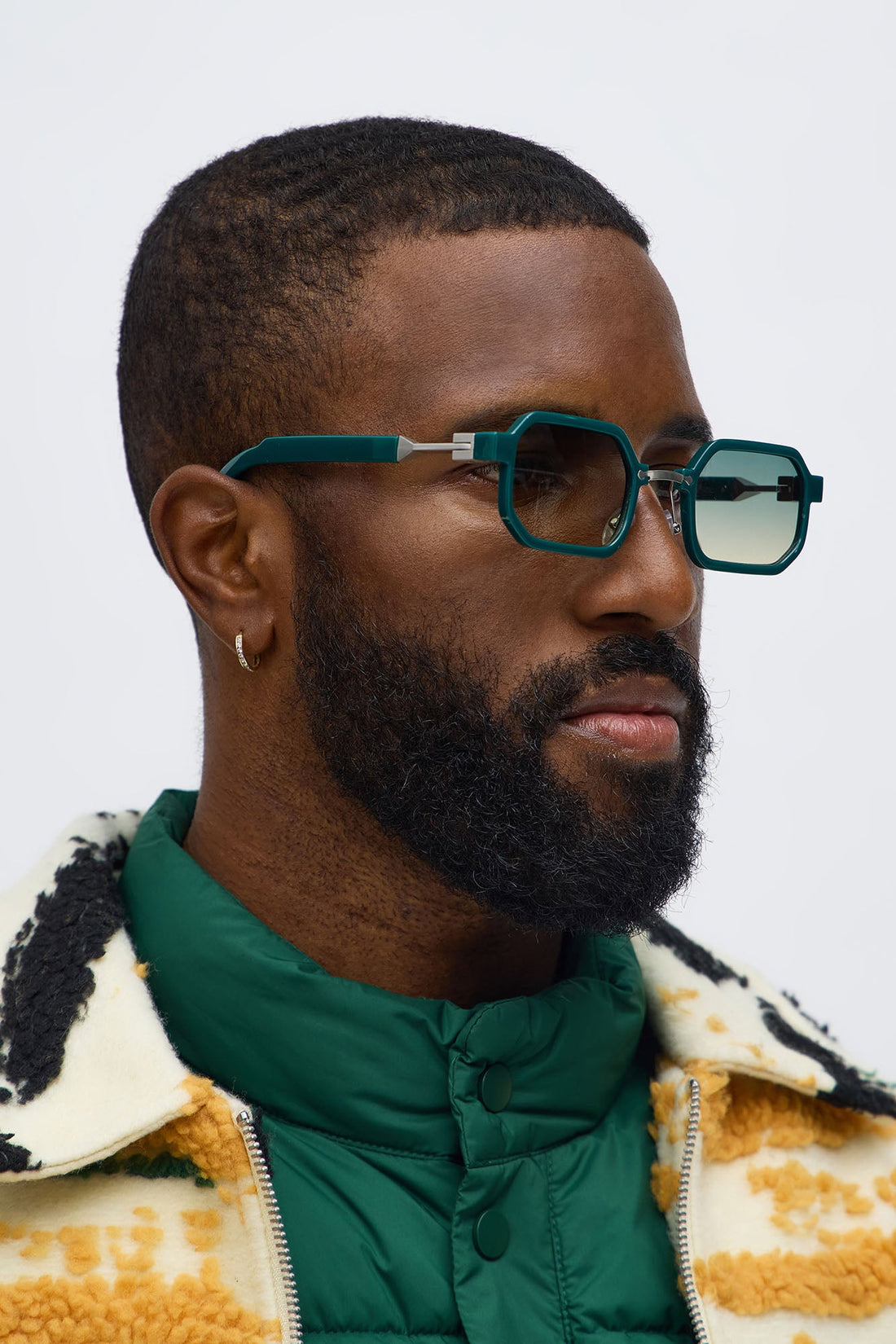 Forest Round Frame Color Lens Sunglasses - Green