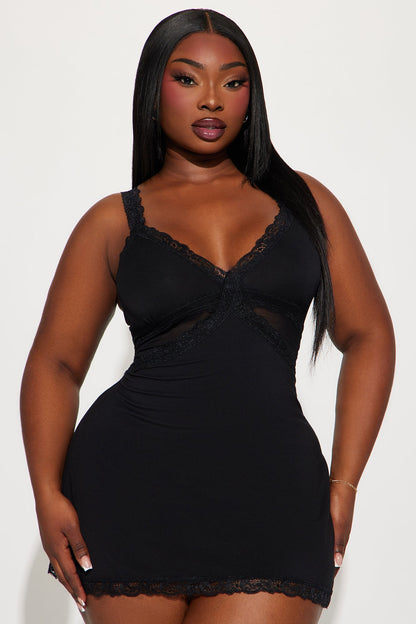 Sultry And Sweet Sleep Cami Dress - Black