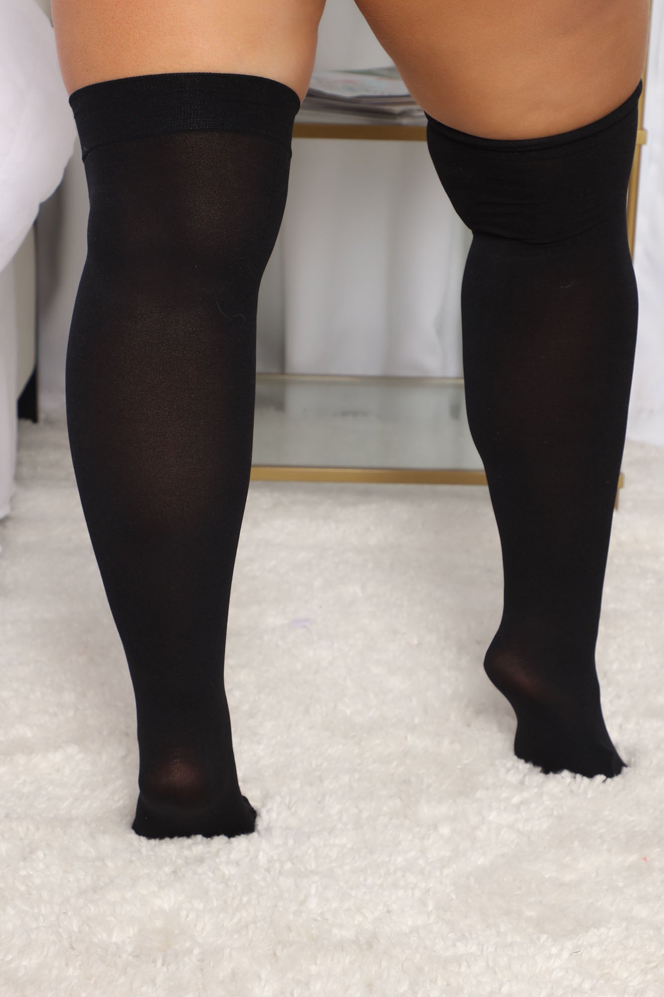 Perfectly Classic Thigh Highs - Black