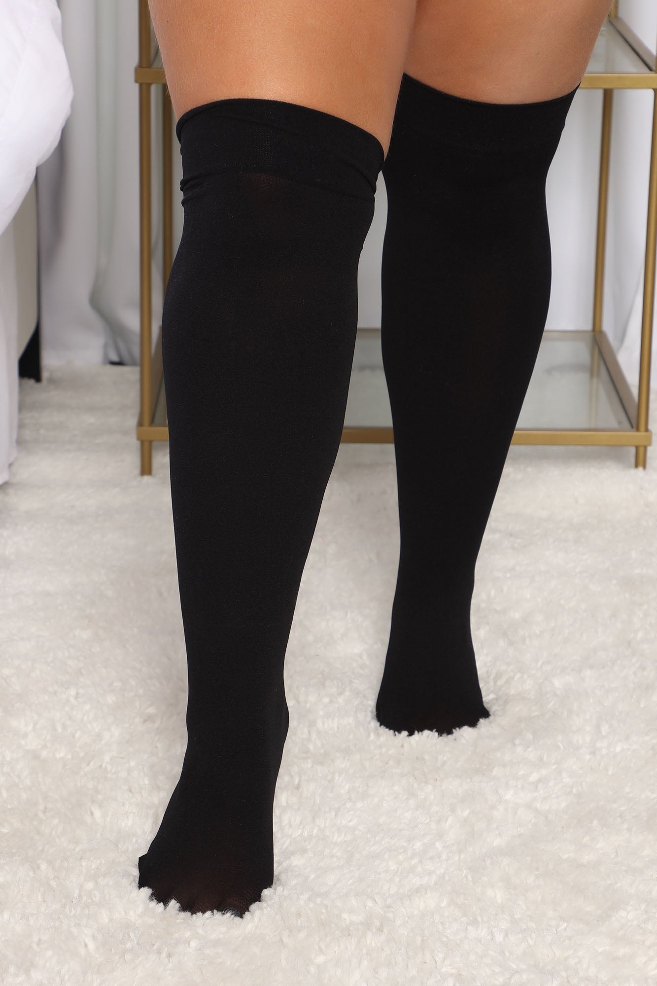 Perfectly Classic Thigh Highs - Black