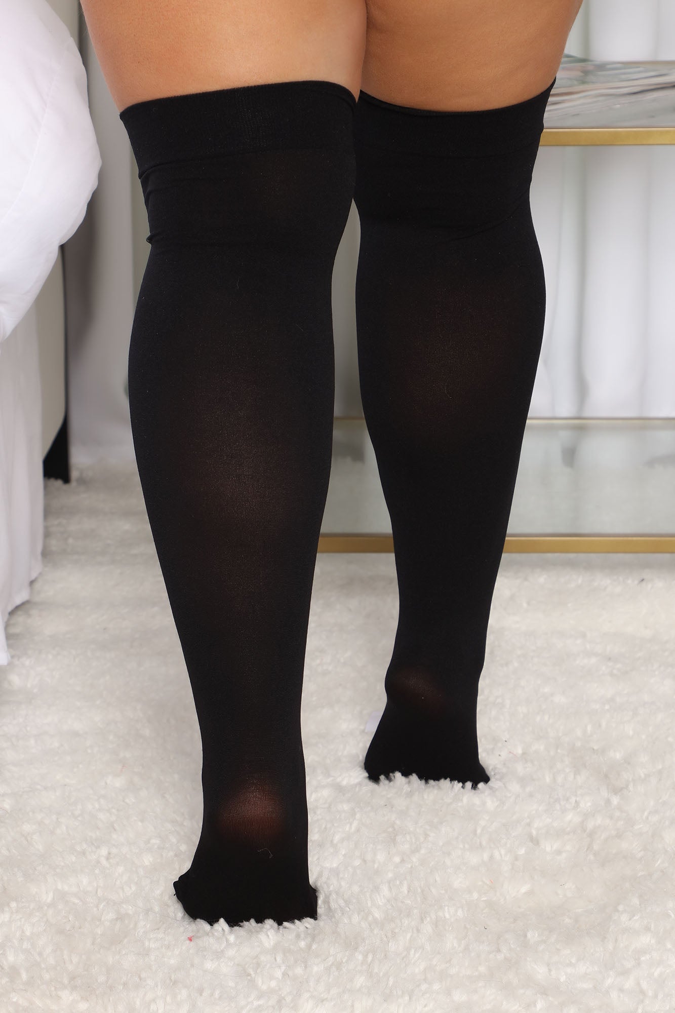 Pull Up On Me Thigh Highs - Black