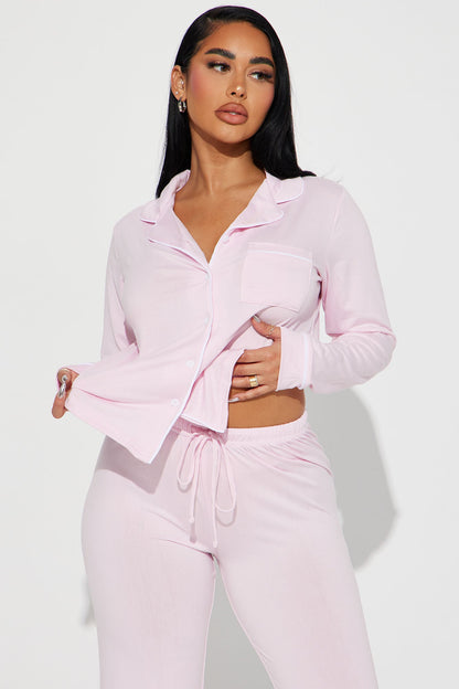 In The Morning PJ Pant Set - Pink