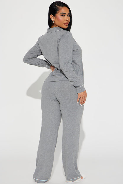 In The Morning PJ Pant Set - Heather Grey