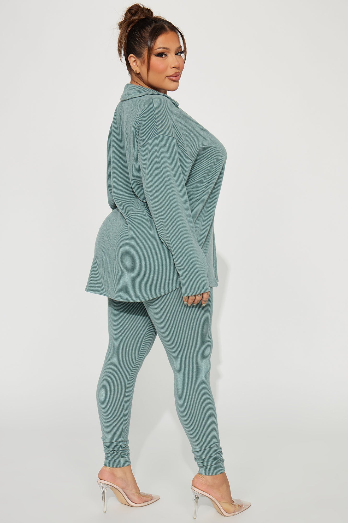 Maddie Ribbed Legging Set - Sage