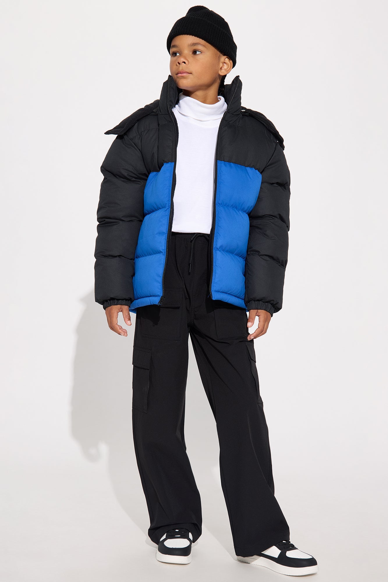 Mini Royalty Puffer Jacket - Blue/combo
