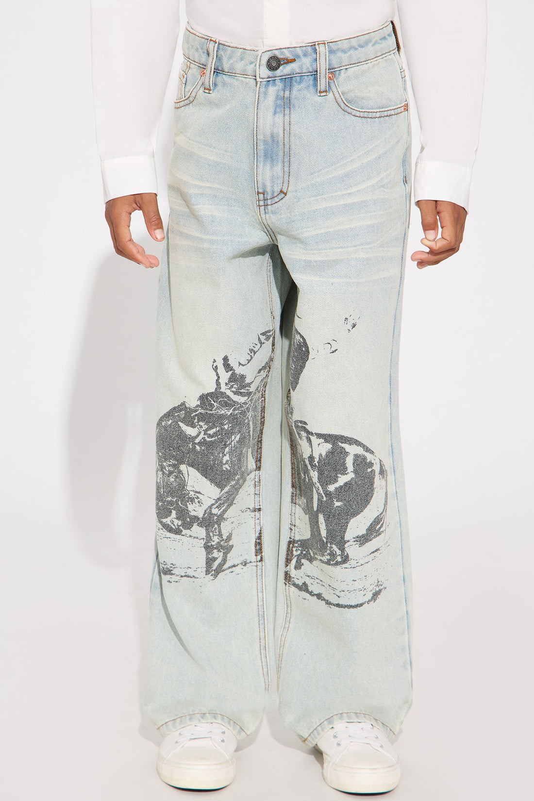 Mini Baggy Cowboy Hit Jean - Vintage Blue Wash