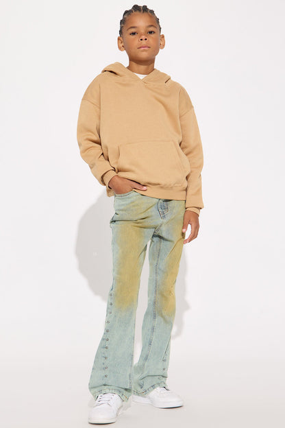 Mini Stacked Skinny Flare Star Of The Show Studded Jean - Vintage Blue Wash