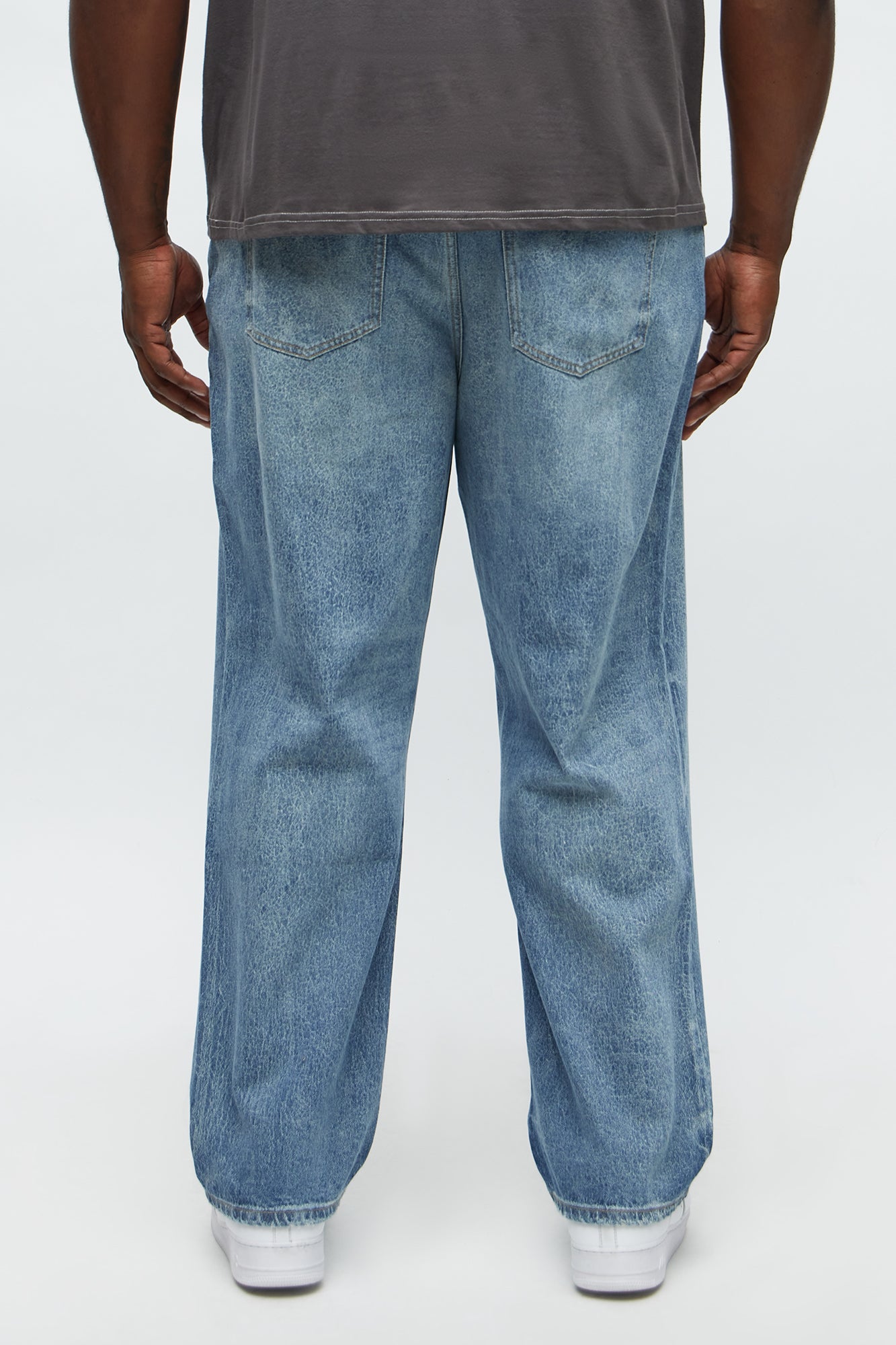 Relaxed Straight Crack The Code Jean - Light Blue Wash