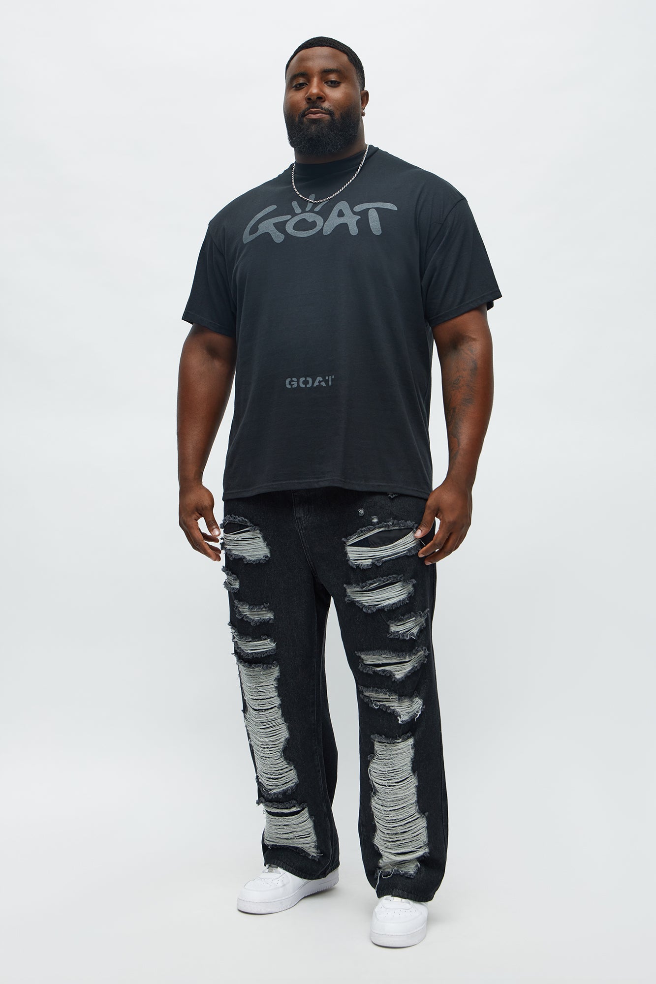 GOAT Worldwide Stencil Short Sleeve Tee - Black