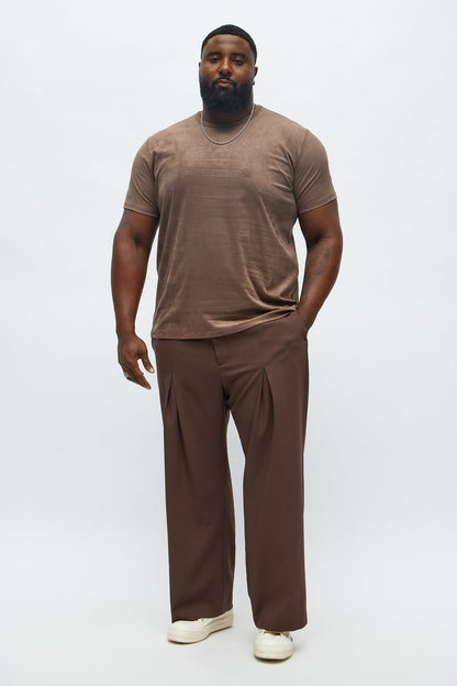 Velour Everyday Crew Tee - Brown