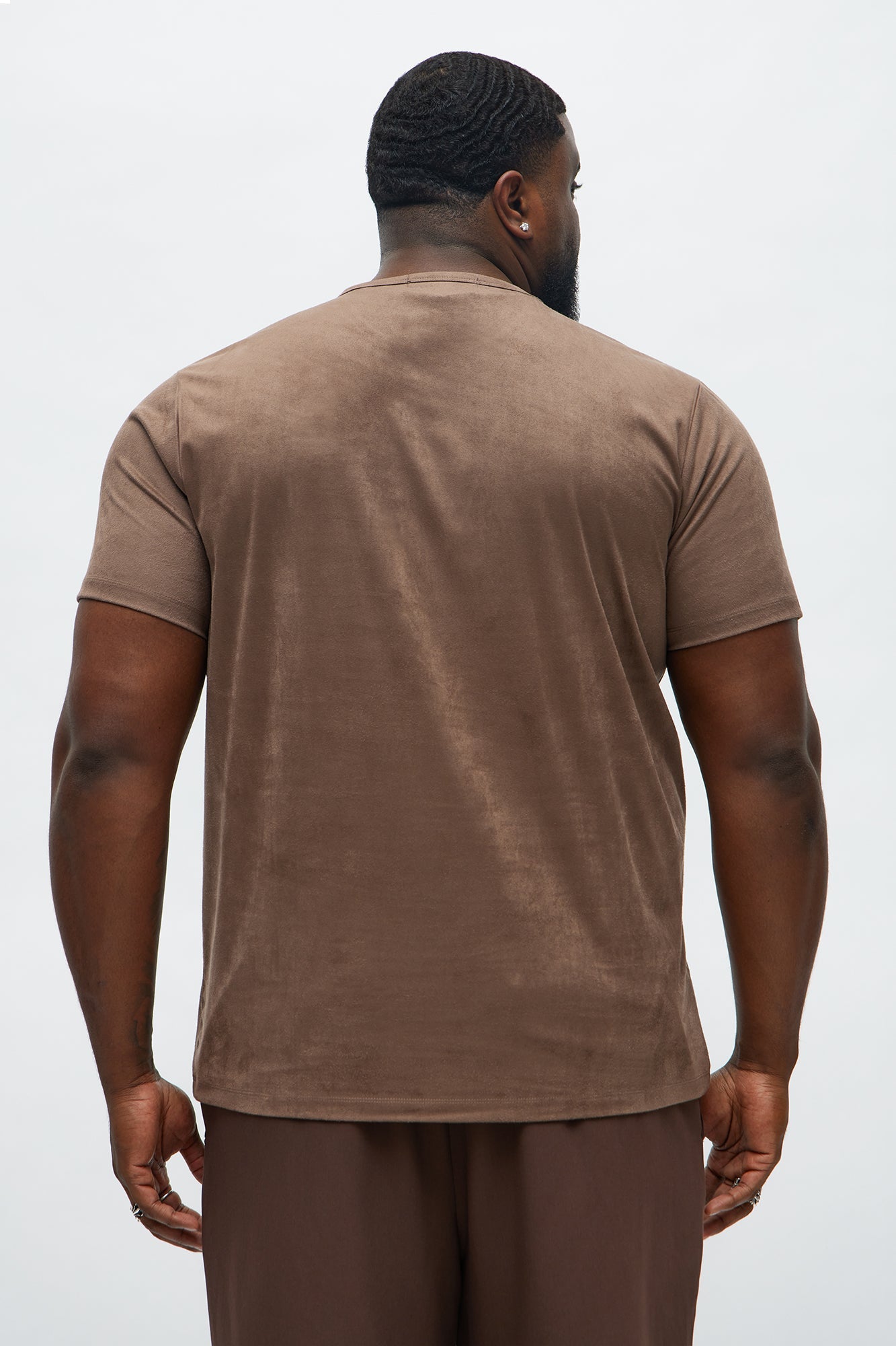 Velour Everyday Crew Tee - Brown