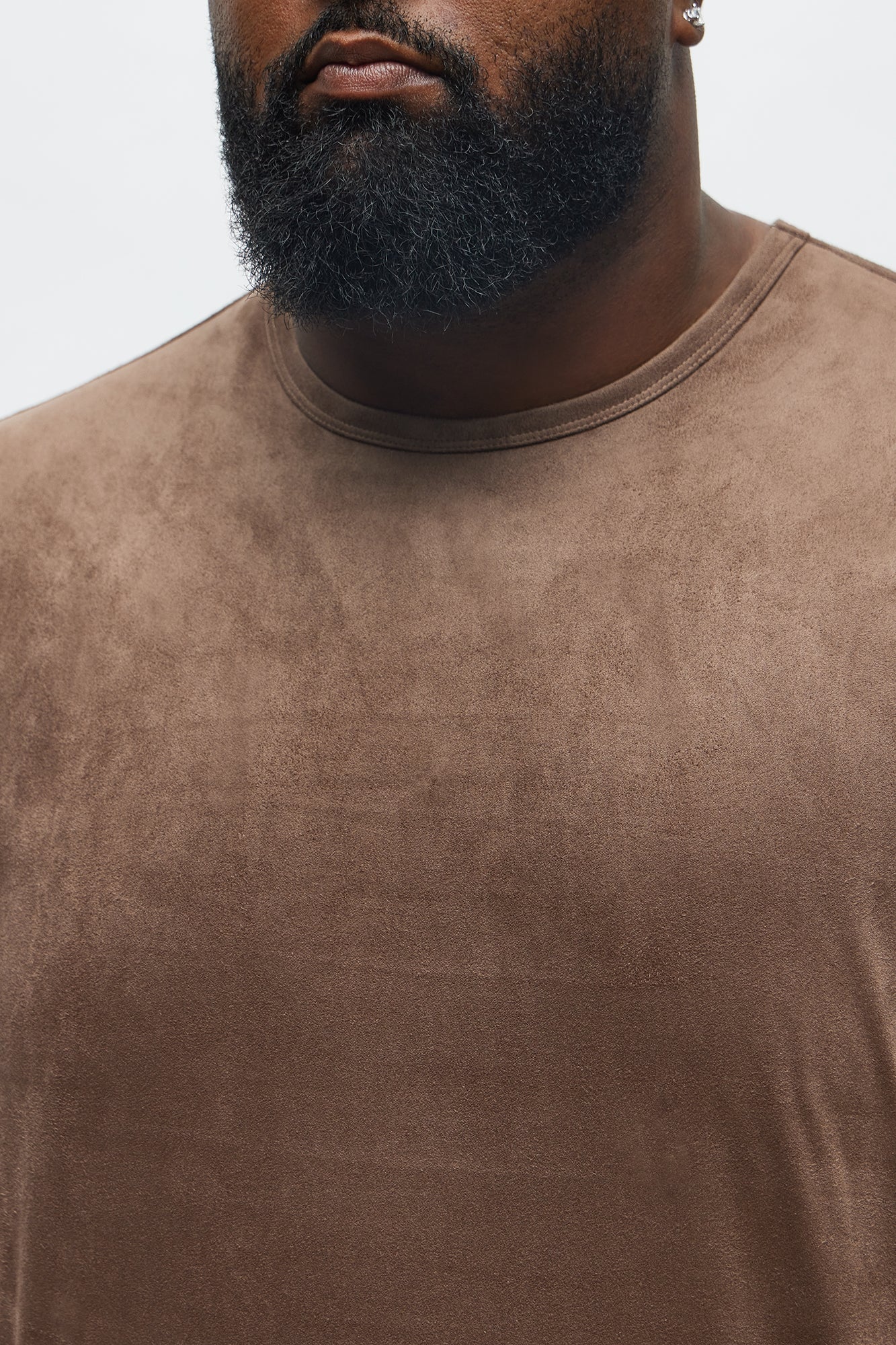 Velour Everyday Crew Tee - Brown