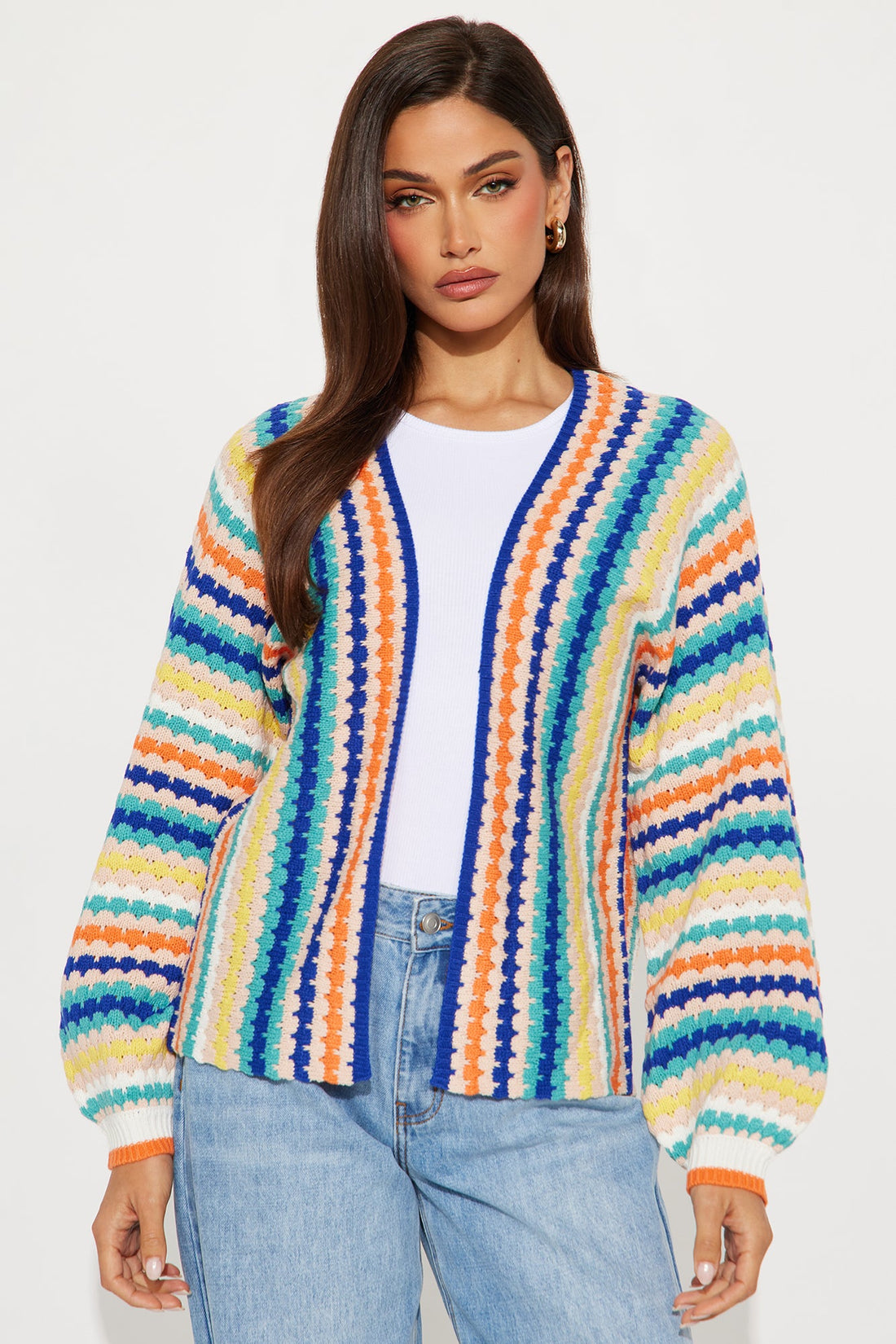 Color Me Happy Striped Cardigan - Multi Color