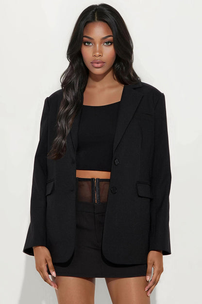 Jude Oversized Blazer - Black