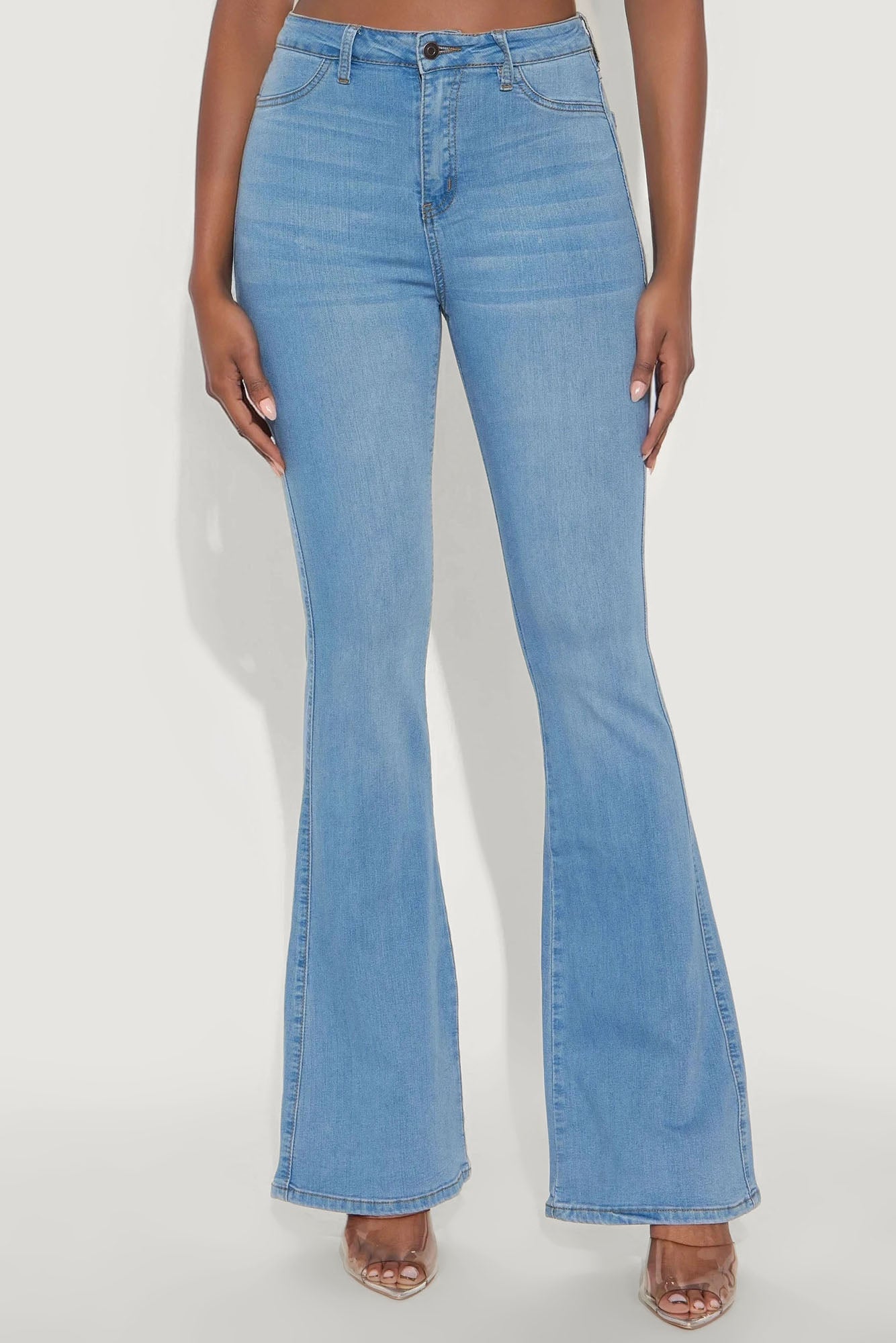 Tall Deep In My Soul Flare Jeans - Light Wash