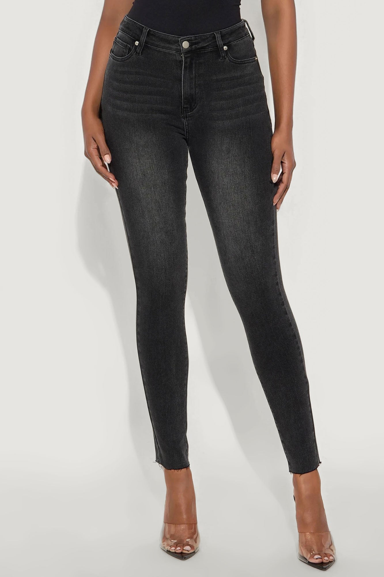 Tall In My Prime High Waist Skinny Jeans - Black