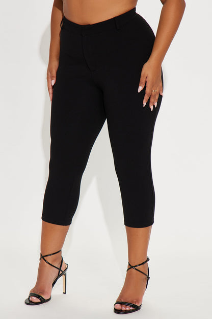 Under One Condition Crepe Capri Pant - Black