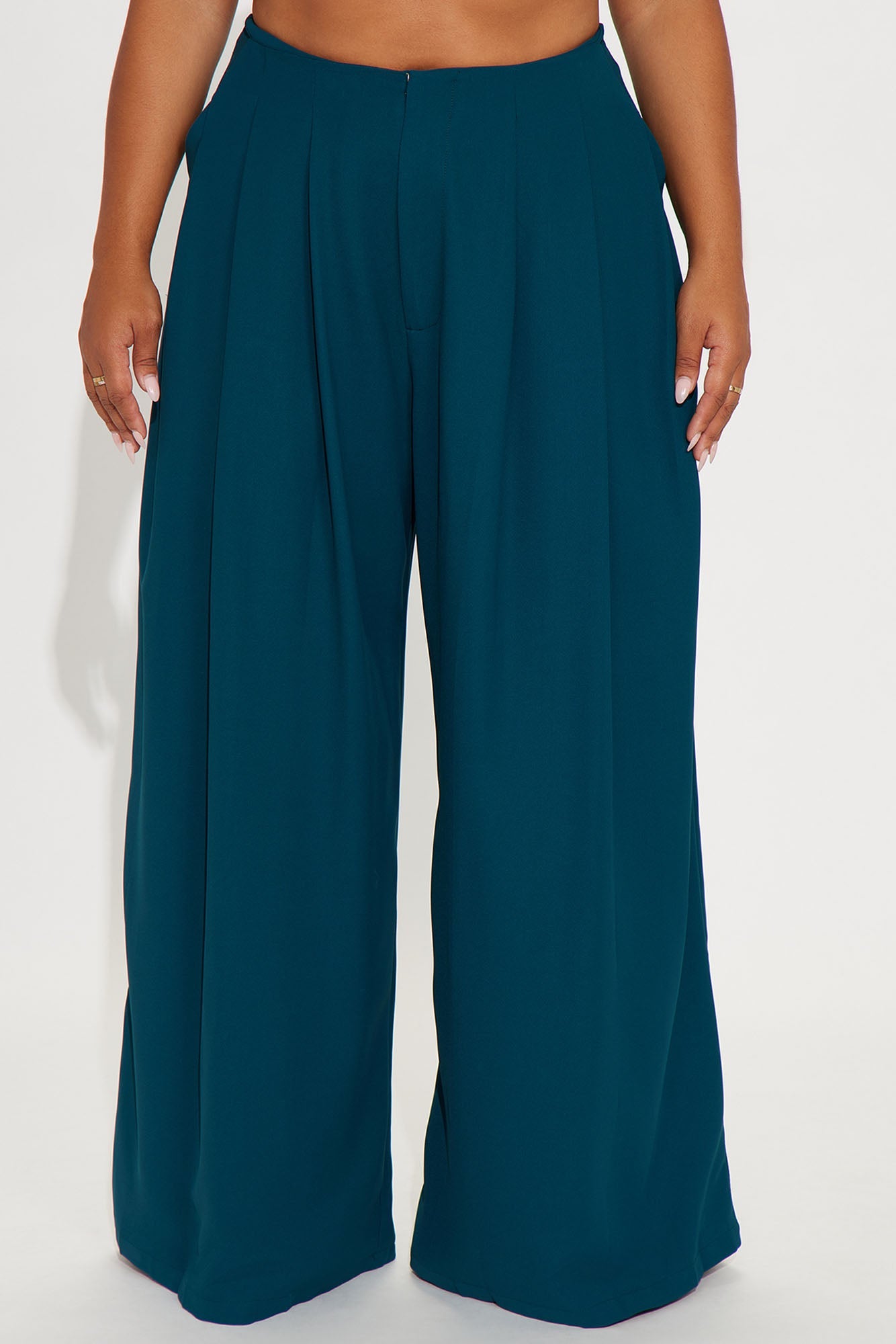 Blaire Wide Leg Trouser - Teal