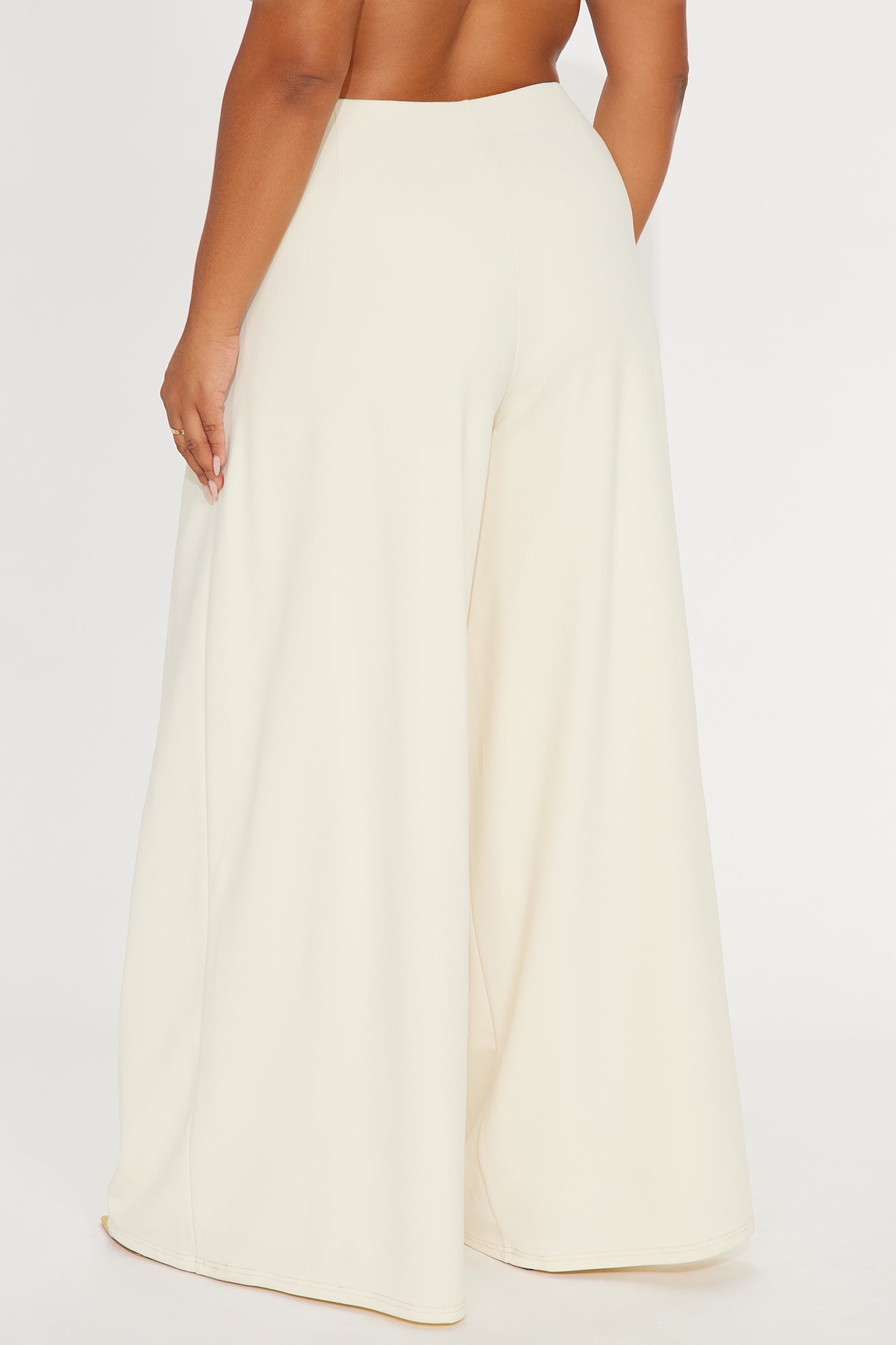 Cosette Crepe Super Wide Leg Trousers 33 - Ivory