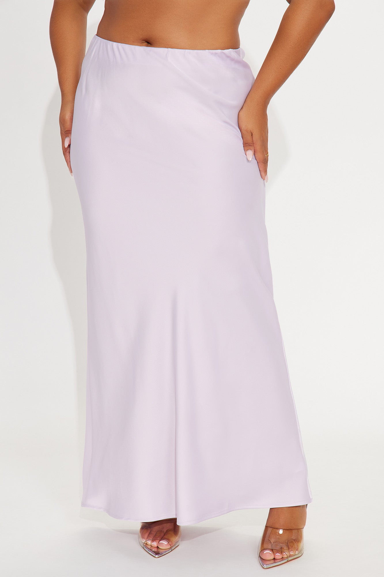 Brunch to GNO Satin Maxi Skirt - Lilac
