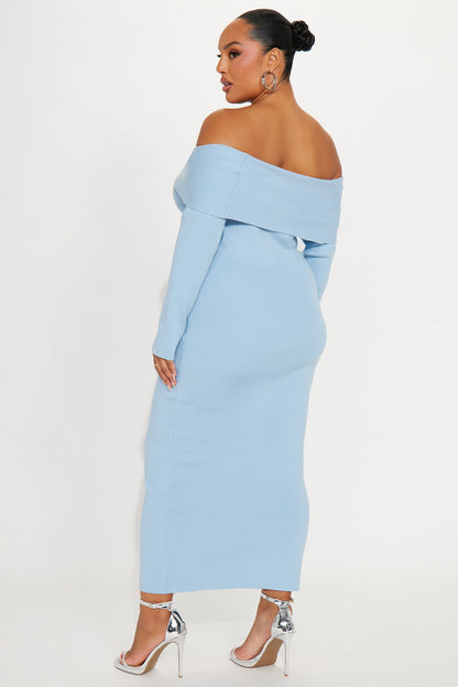 Josie Sweater Midi Dress - Blue