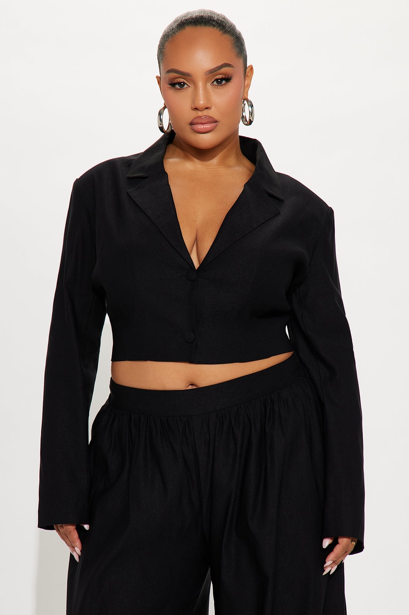 Shes In Charge Balloon Pant Set - Black