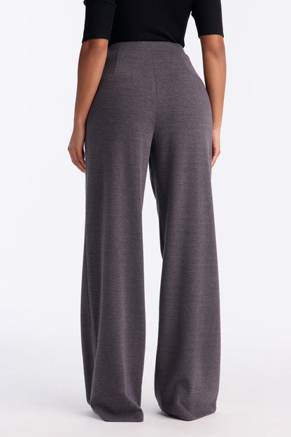 Wilma Wide Leg Trousers 33″ - Charcoal
