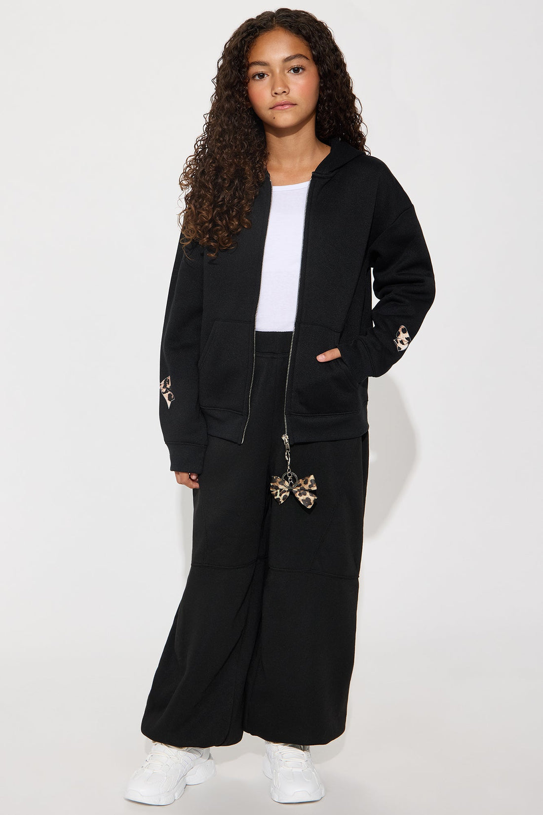Mini Cozy And Cute Front/Back Hoodie - Black