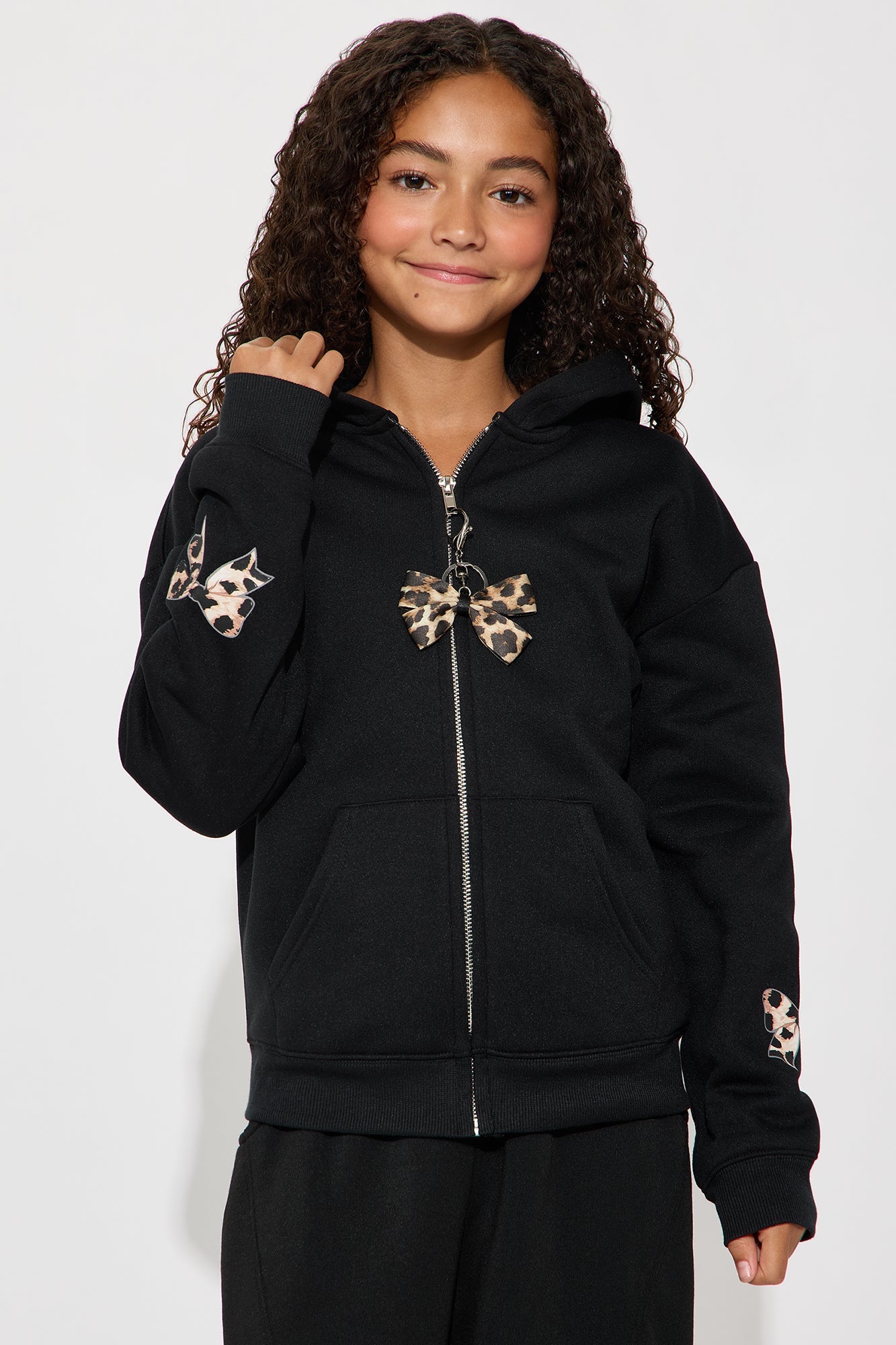 Mini Cozy And Cute Front/Back Hoodie - Black