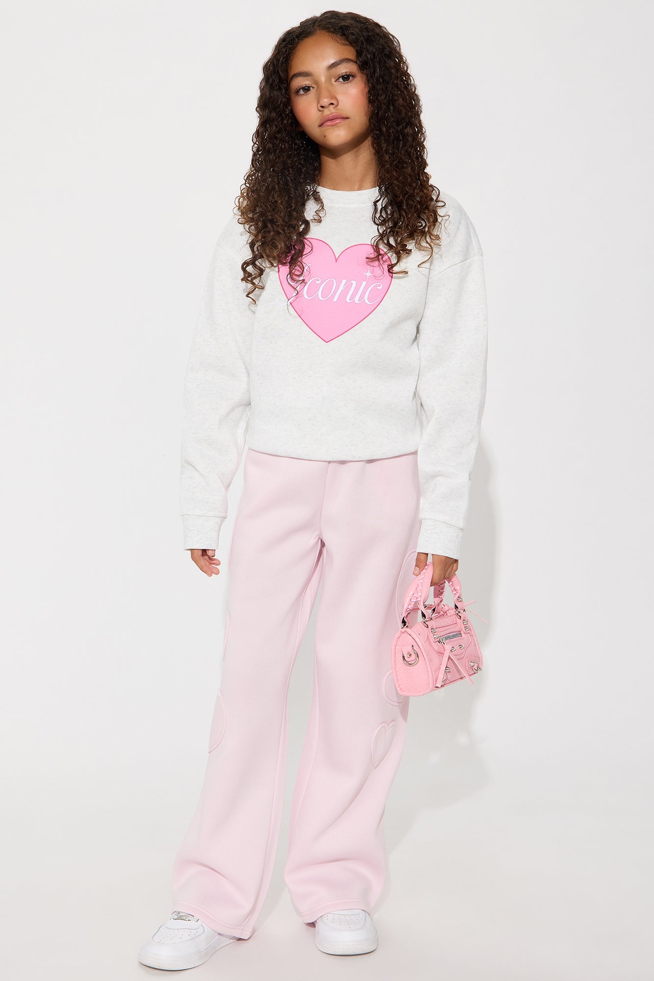 Mini Lots Of Love Wide Leg Pants - Light Pink