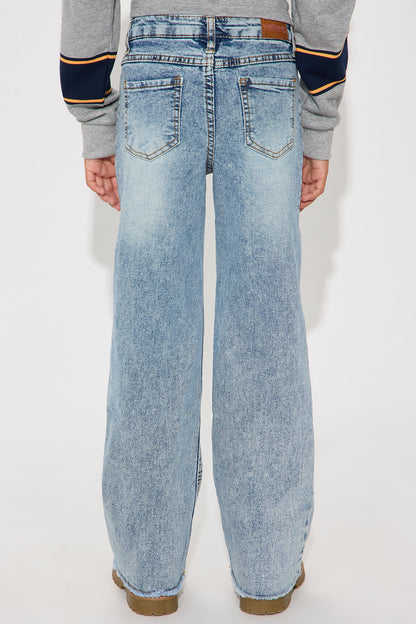 Mini The Power Of Love Wide Leg Jeans - Medium Wash
