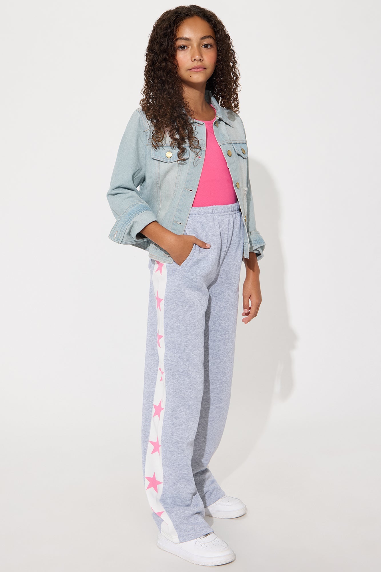 Mini Unstoppable Love Wide Leg Pants - Heather Grey