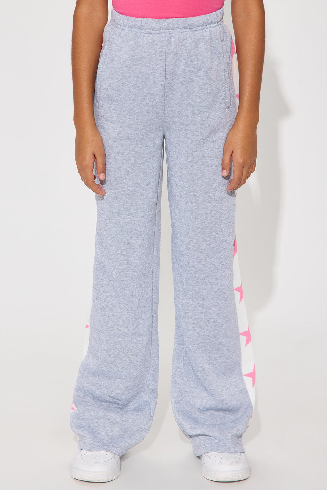 Mini Unstoppable Love Wide Leg Pants - Heather Grey