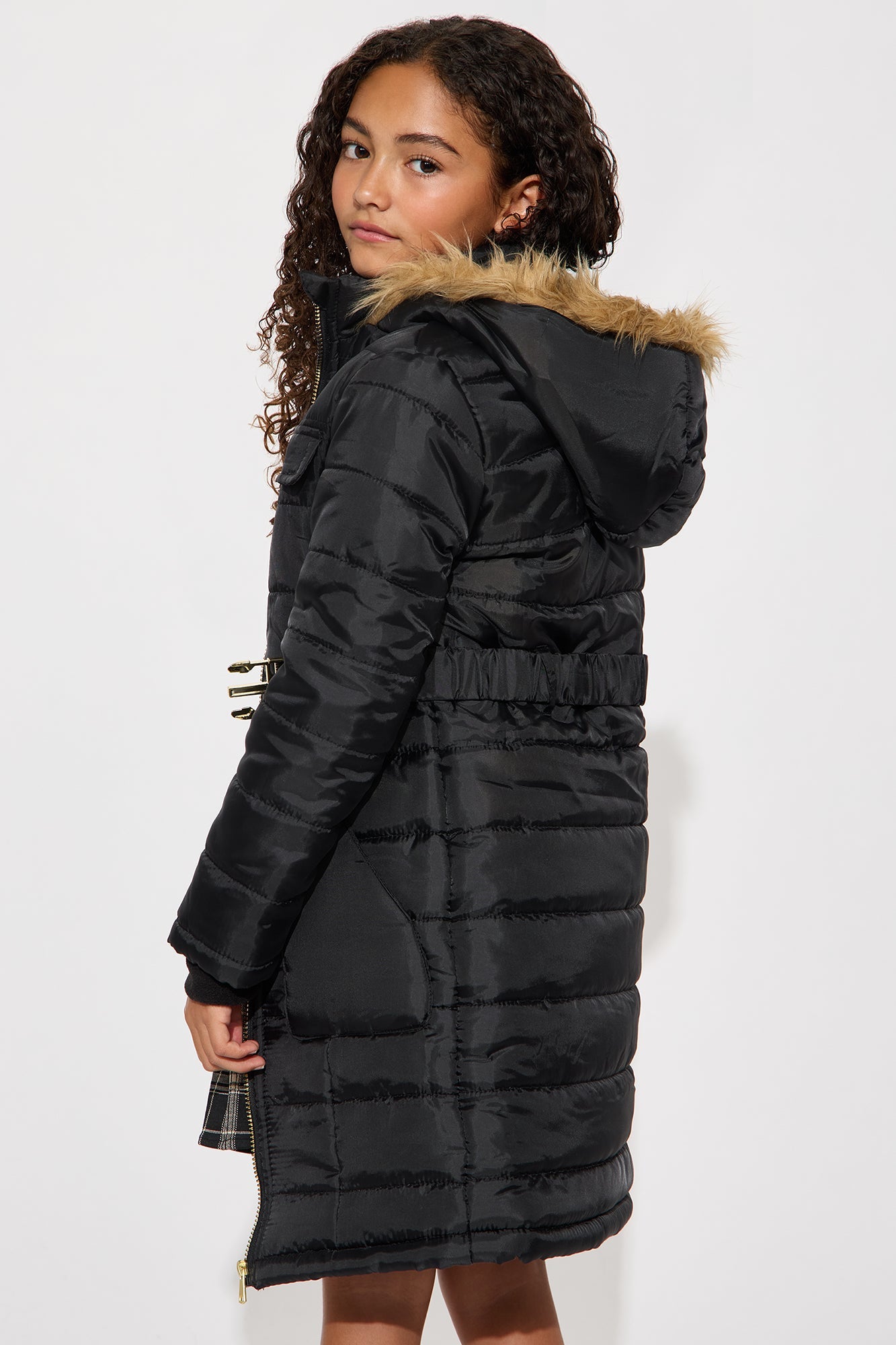 Mini Control The Weather Faux Leather Puffer Jacket - Black